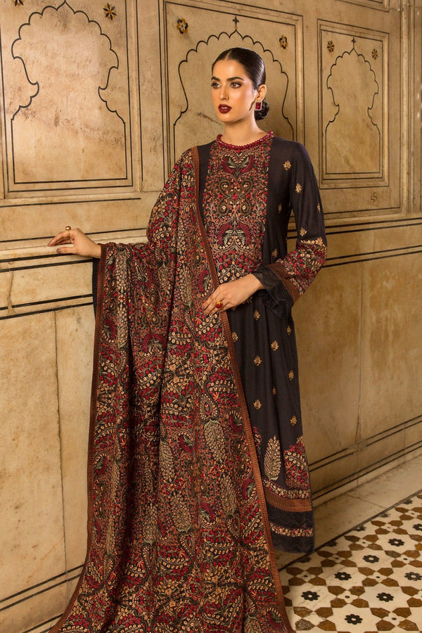 Bareeze -3PC Dhanak Embroidered Suit - SQ-3DEF30