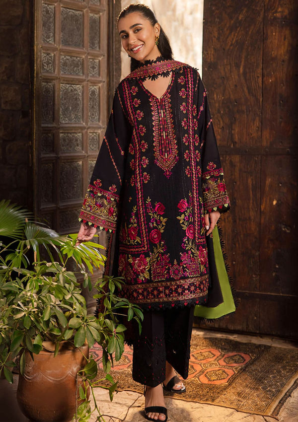 ZAHA - 3PC Dhanak Embroidered Suit - SQ-3DEF33