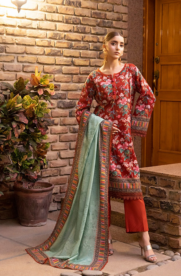 SALINA – Winter 3PC Khaddar Printed Suit (Unstitched) - SQ-3KPSD-5