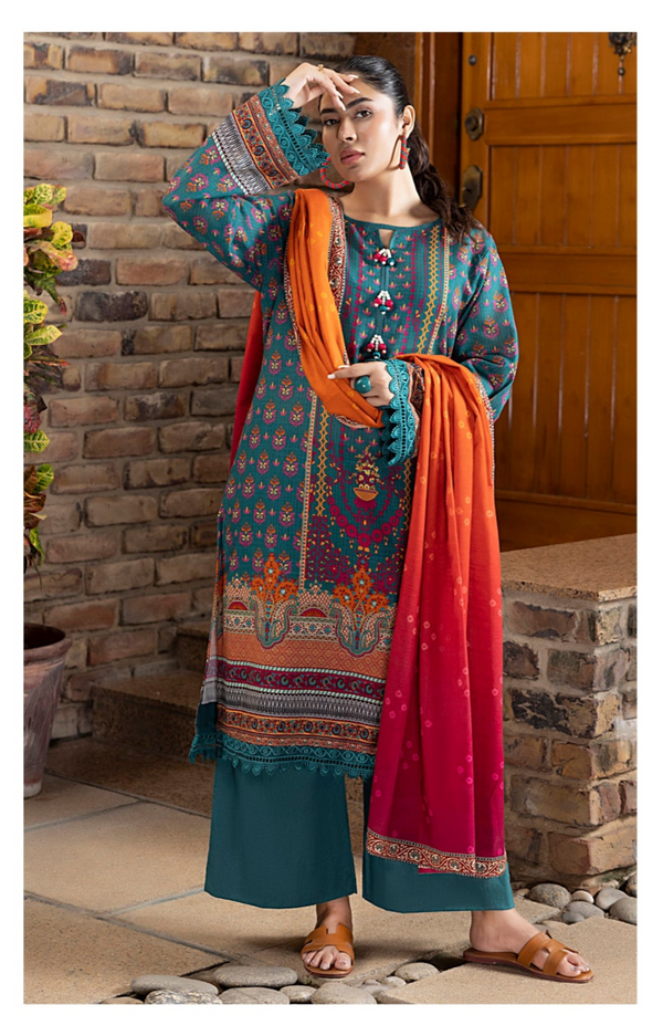 SALINA – Winter 3PC Khaddar Printed Suit (Unstitched) - SQ-3KPSD-6