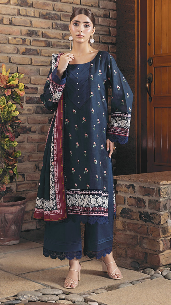 SALINA – Winter 3PC Khaddar Printed Suit (Unstitched) - SQ-3KPSD-7