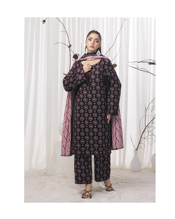 SALINA – Winter 3PC Khaddar Printed Suit (Unstitched) - SQ-3KPC7