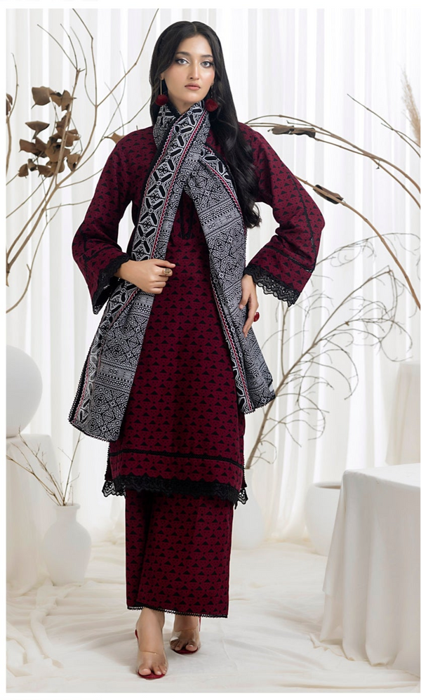 Three piece unstitched suit